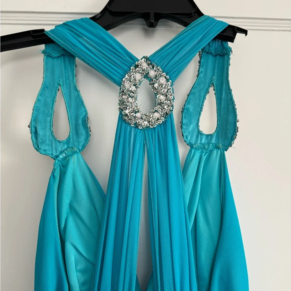 Josh & Jazz Aqua Prom Dress. No tag for size but guessing women’s 6-8 - Picture 9 of 10